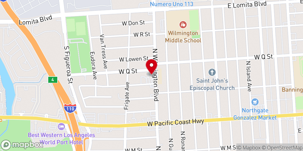 Map showing location of Harbor Christian Center