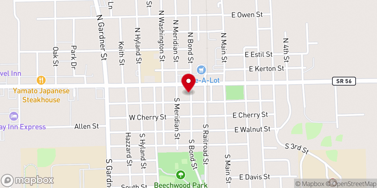 Map showing location of Scottsburg Christian Preschool