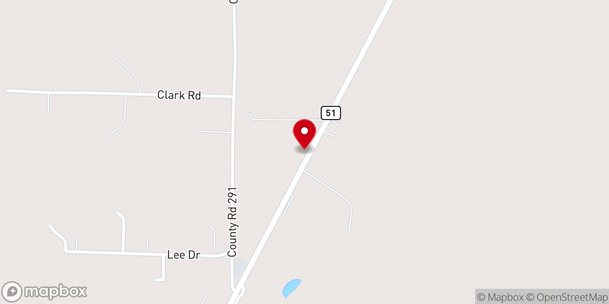 Map showing location of Assembly of God Life Chapel