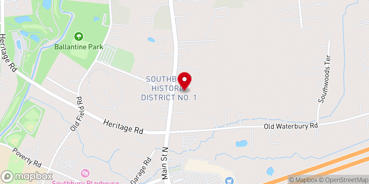 Map showing location of Upper Room Thrift Shop