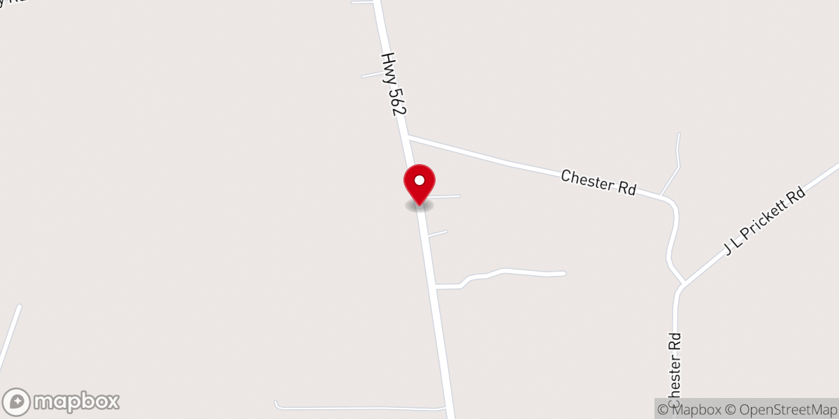 Map showing location of Locust Hill Baptist Church
