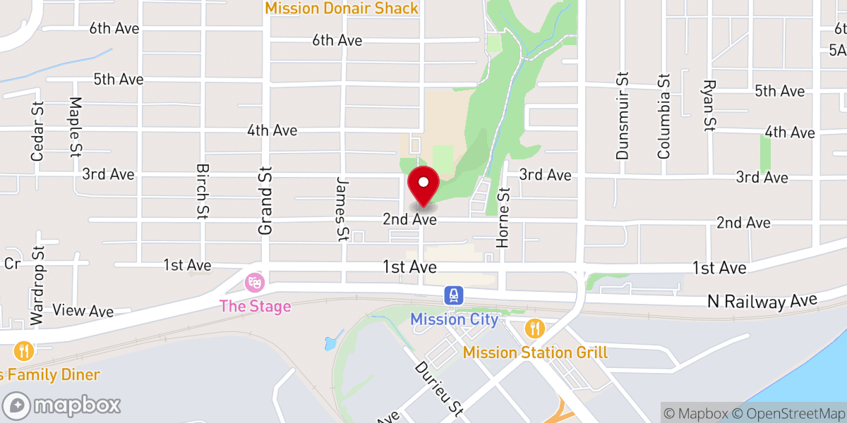 Map showing location of The Mission Museum
