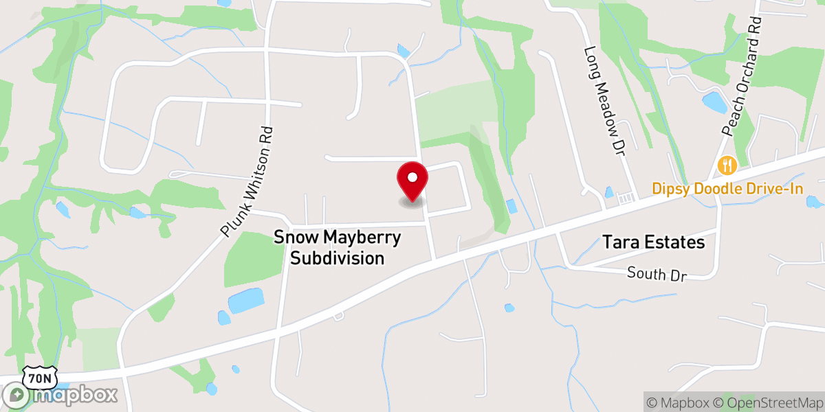 Map showing location of McBroom Chapel Church of Christ