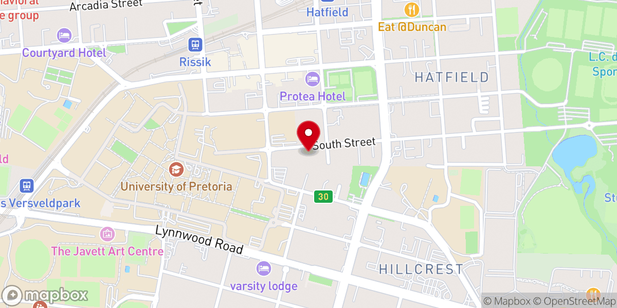 Map showing location of THE CHURCH IN PRETORIA