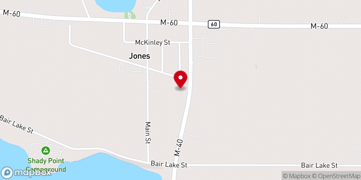 Map showing location of Faith Bible Church