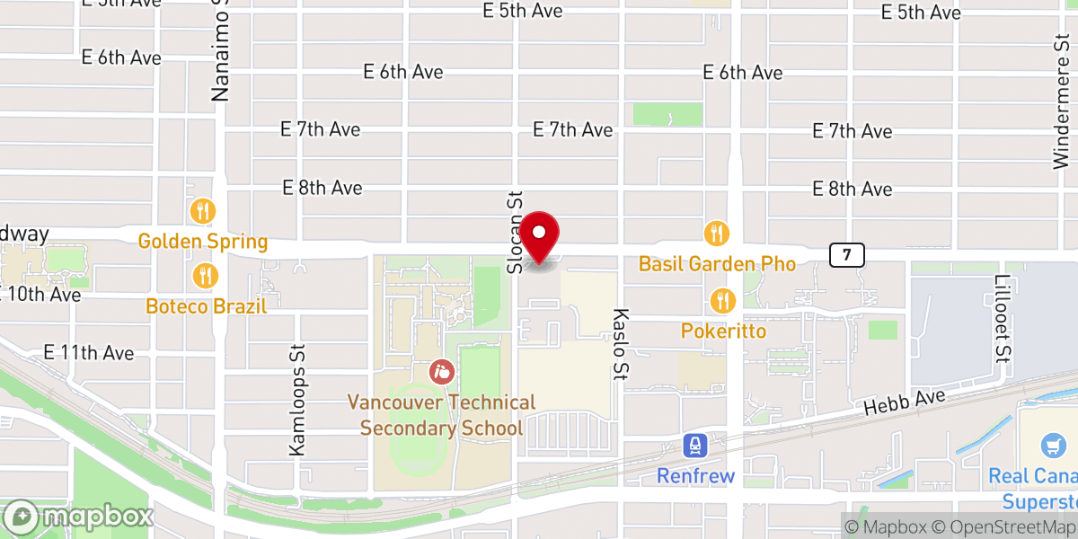 Map showing location of Broadway Church