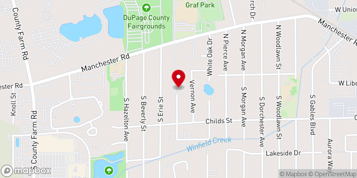 Map showing location of Slavic Baptist Church of Chicago