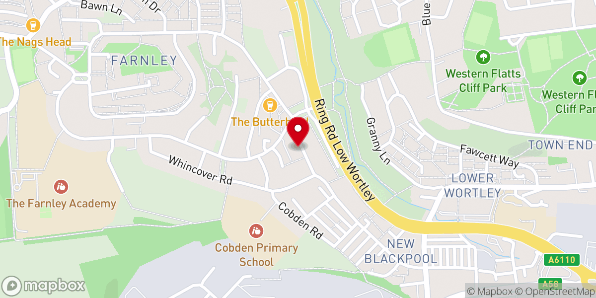 Map showing location of St.Mary's Catholic Community Leeds