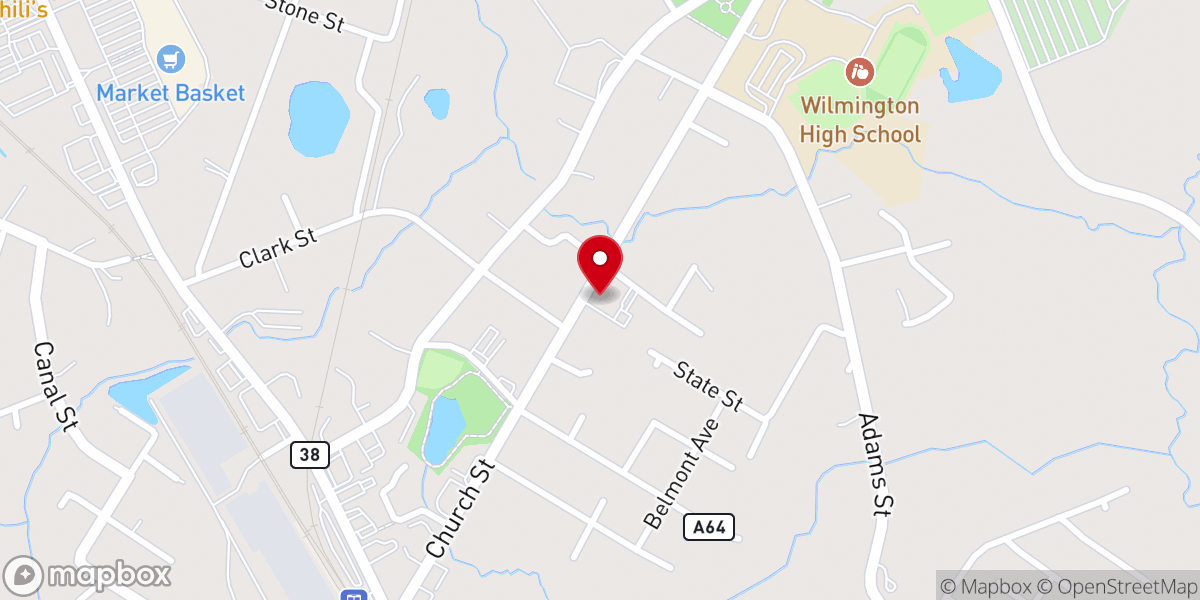 Map showing location of Wilmington Methodist Church