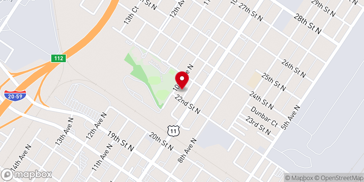 Map showing location of Allen Temple A.M.E. Church