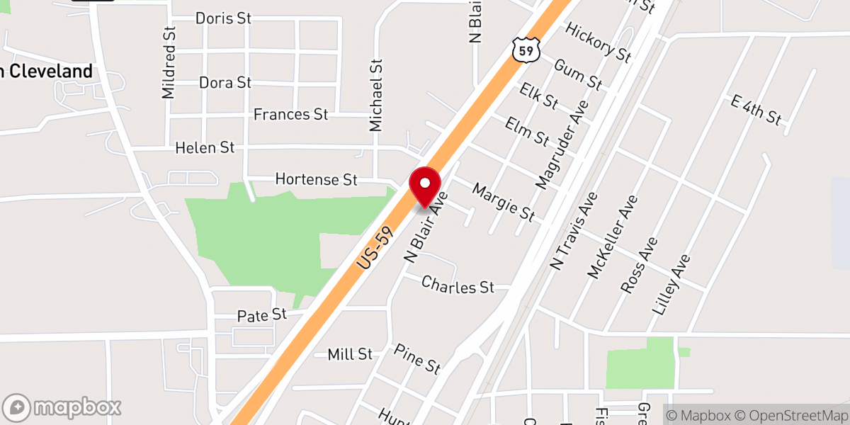 Map showing location of Operation Refuge Pantry