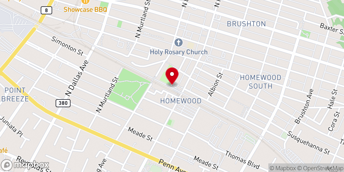 Map showing location of Bible Center Church Inc