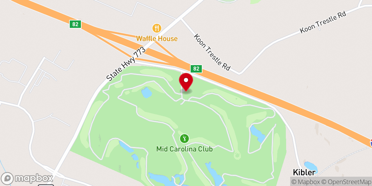 Map showing location of Mid Carolina Club Inc