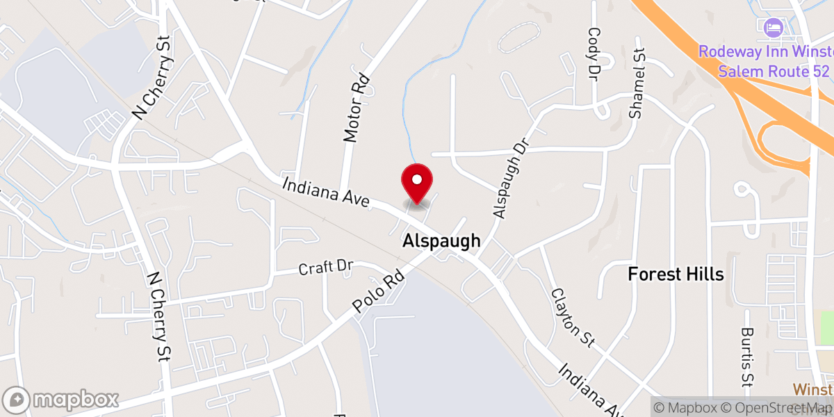 Map showing location of Agape Baptist Fellowship