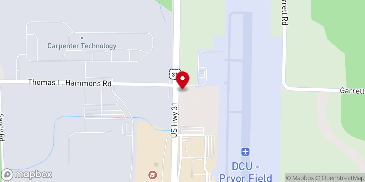 Map showing location of Oakland United Methodist Church