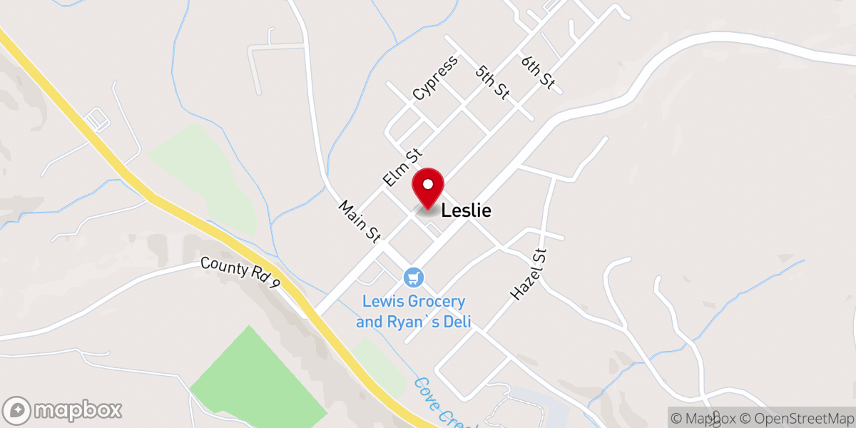 Map showing location of First Baptist Church