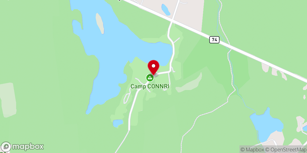Map showing location of Connri Camp Youth Camp