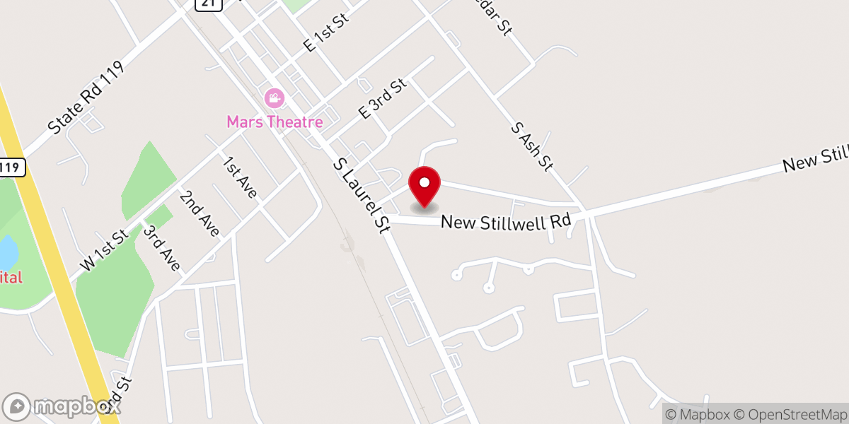 Map showing location of New Life Church of God of Prophecy