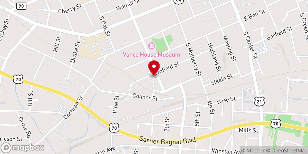 Map showing location of Christ Cathedral of Deliverance