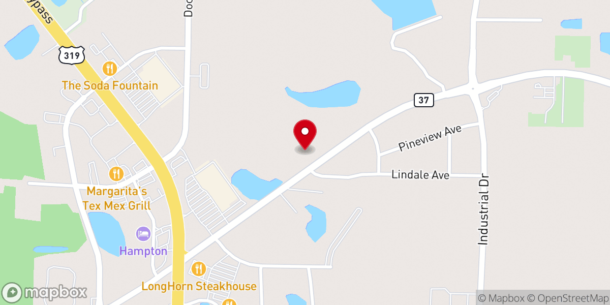 Map showing location of Church of Christ