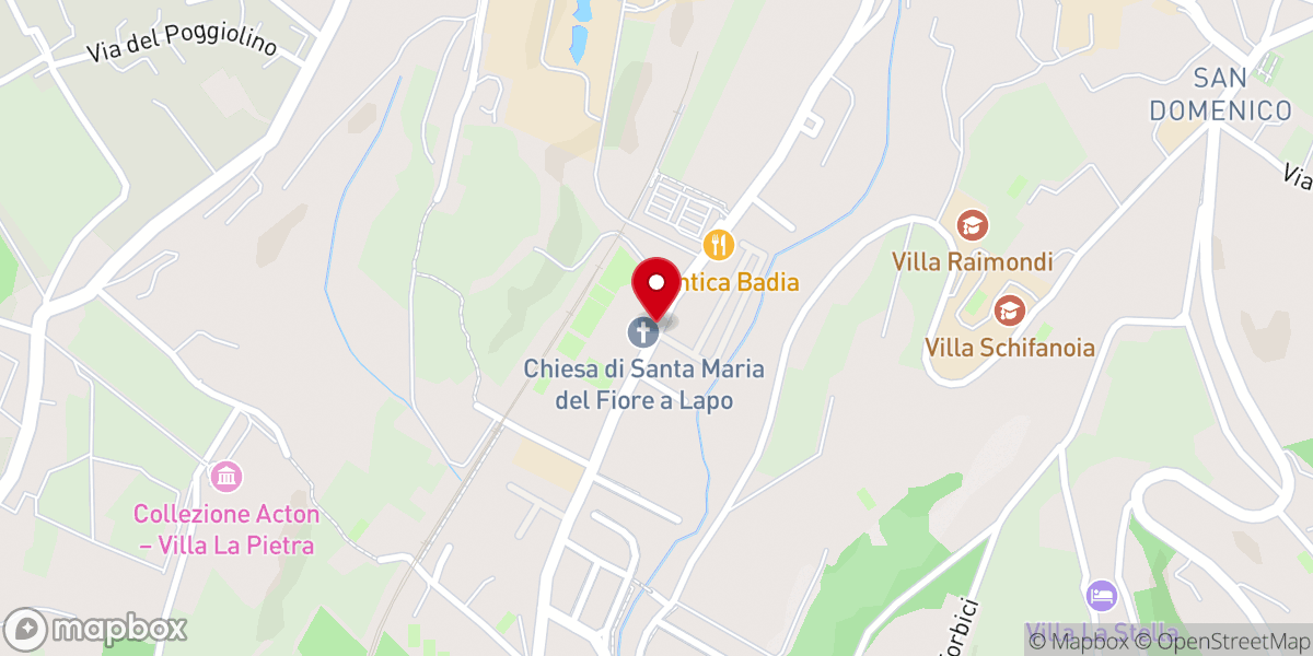 Map showing location of Monastero Delle Benedettine Di S. Maria Del Fiore A Lapo