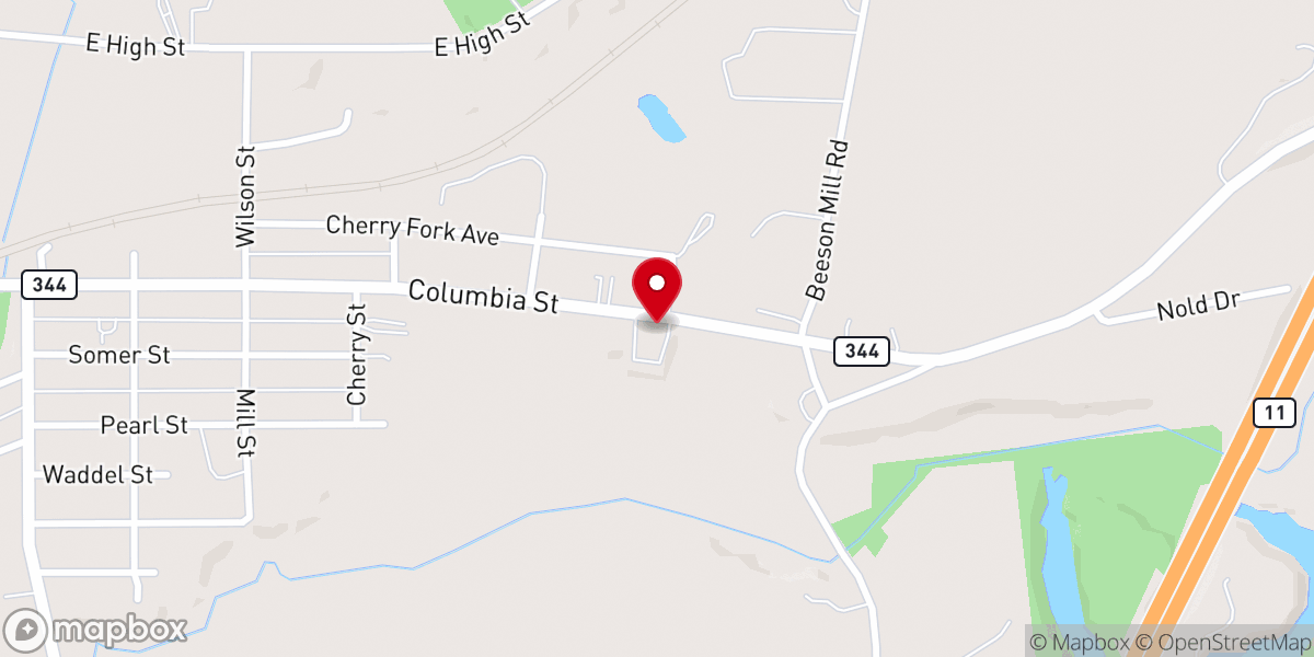 Map showing location of Leetonia Mennonite Church