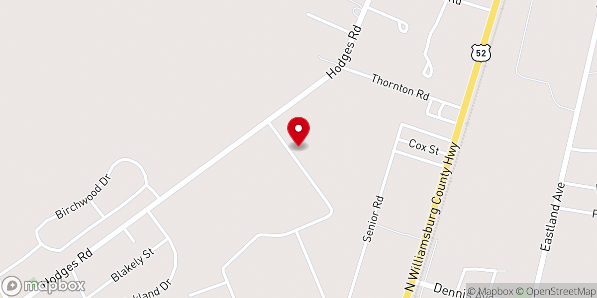 Map showing location of Mt Moriah Holiness Church