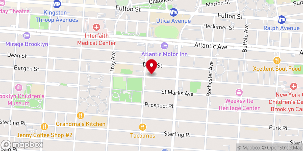 Map showing location of Pentecostal Redeemers Temple