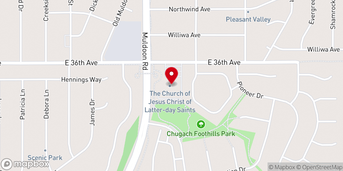 Map showing location of The Church of Jesus Christ of Latter-day Saints - South Muldoon