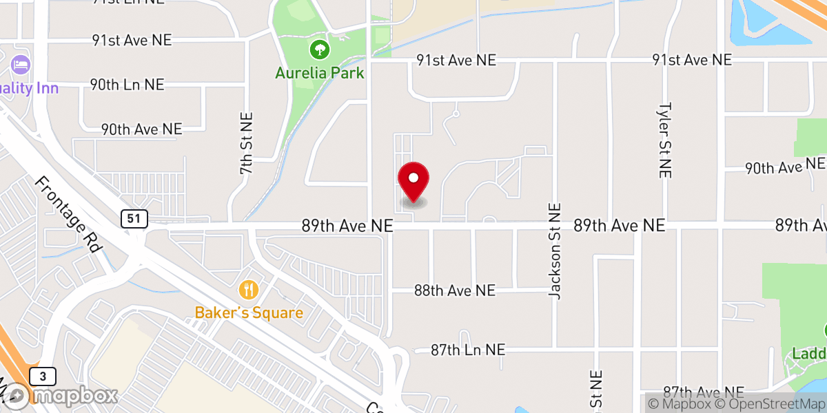 Map showing location of Christ Lutheran Church