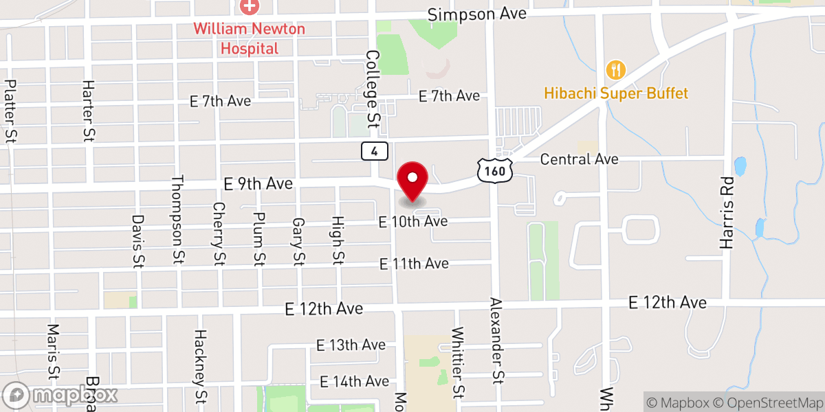 Map showing location of Trinity Lutheran
