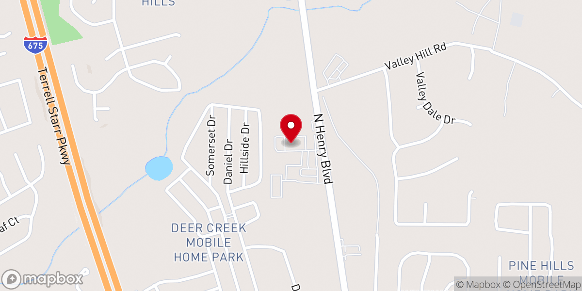 Map showing location of Victory Worship Center COGIC