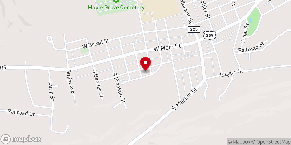 Map showing location of South Church Antiques & Crafts
