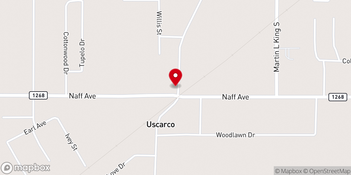 Map showing location of New Jerusalem Baptist Church