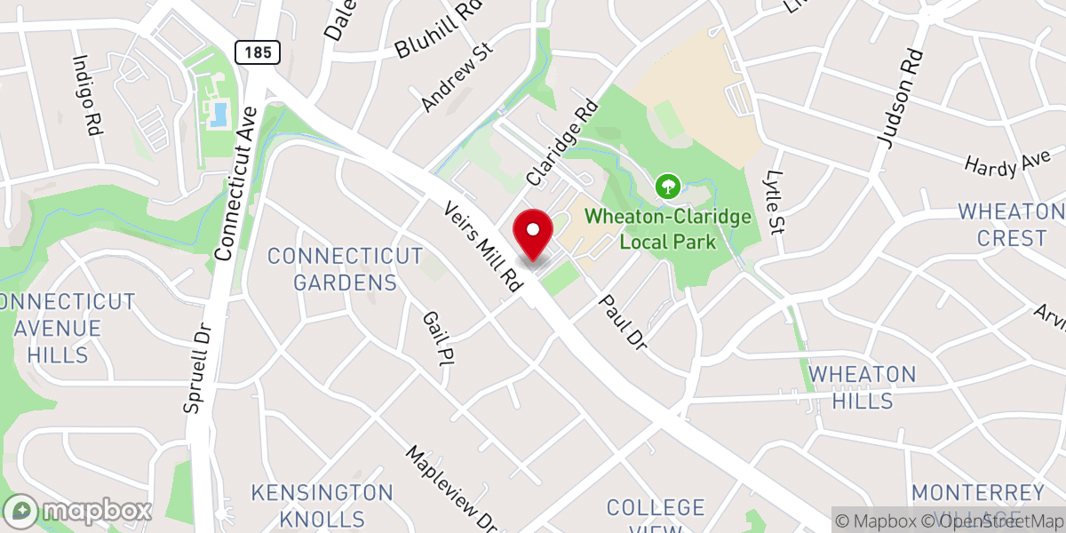 Map showing location of St. Catherine Labouré Catholic Church