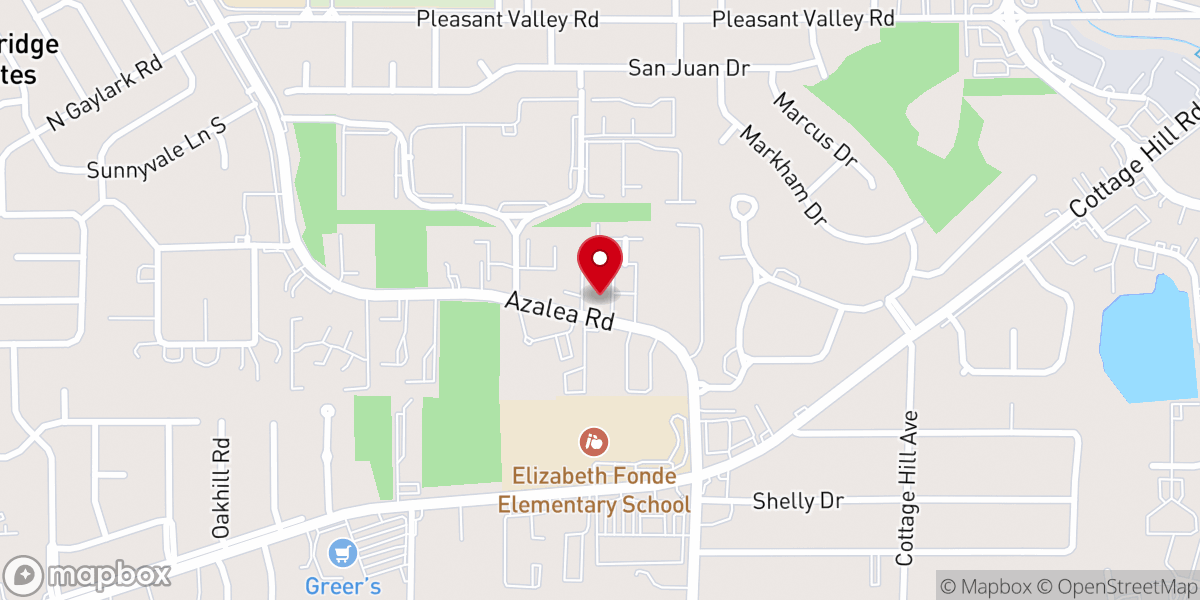 Map showing location of First Church of the Nazarene