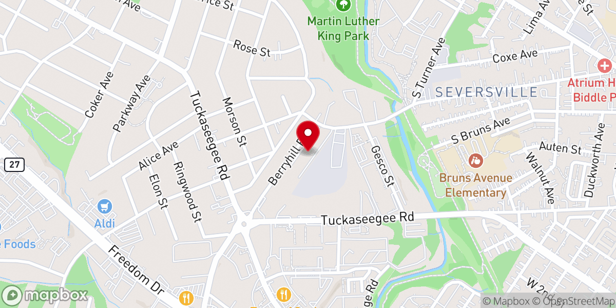 Map showing location of Uptown Church