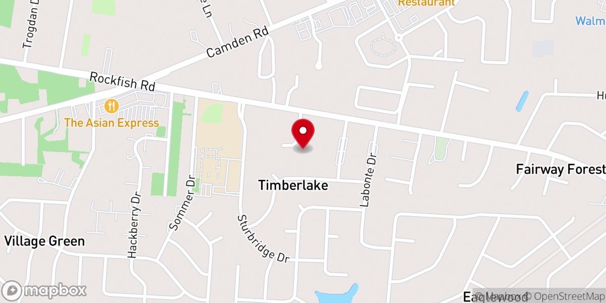 Map showing location of Victory Baptist Church