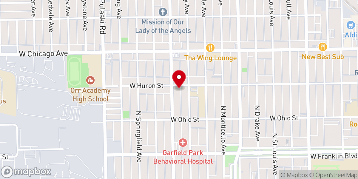 Map showing location of Good News Community Baptist Church