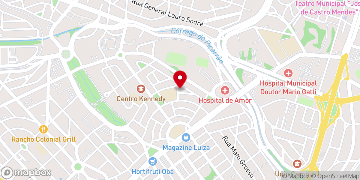 Map showing location of Paróquia do Bom Pastor