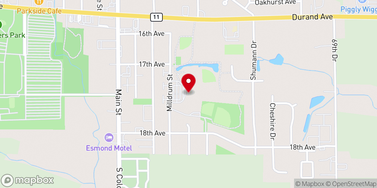 Map showing location of The Grove Church
