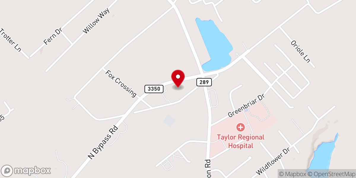 Map showing location of First General Baptist