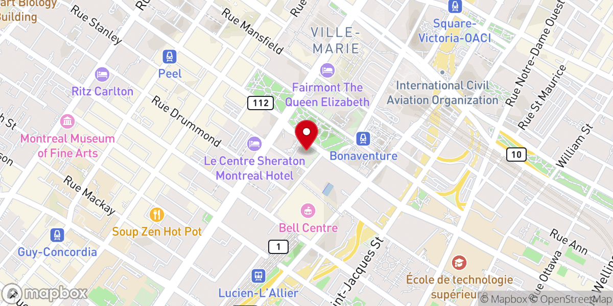 Map showing location of St. George's Anglican Church