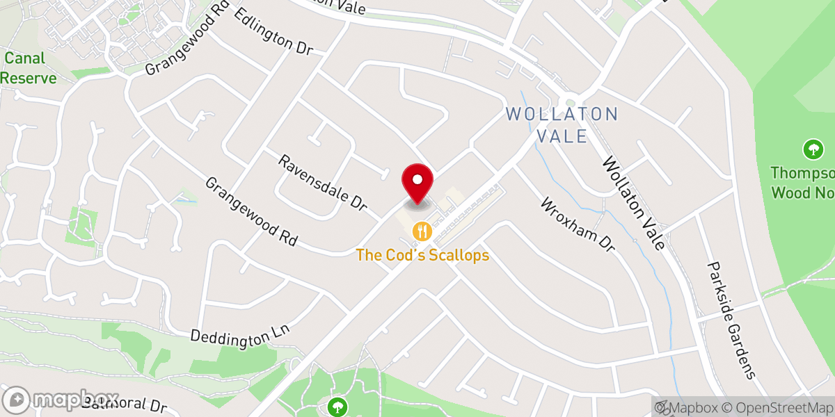 Map showing location of Grangewood Methodist Church