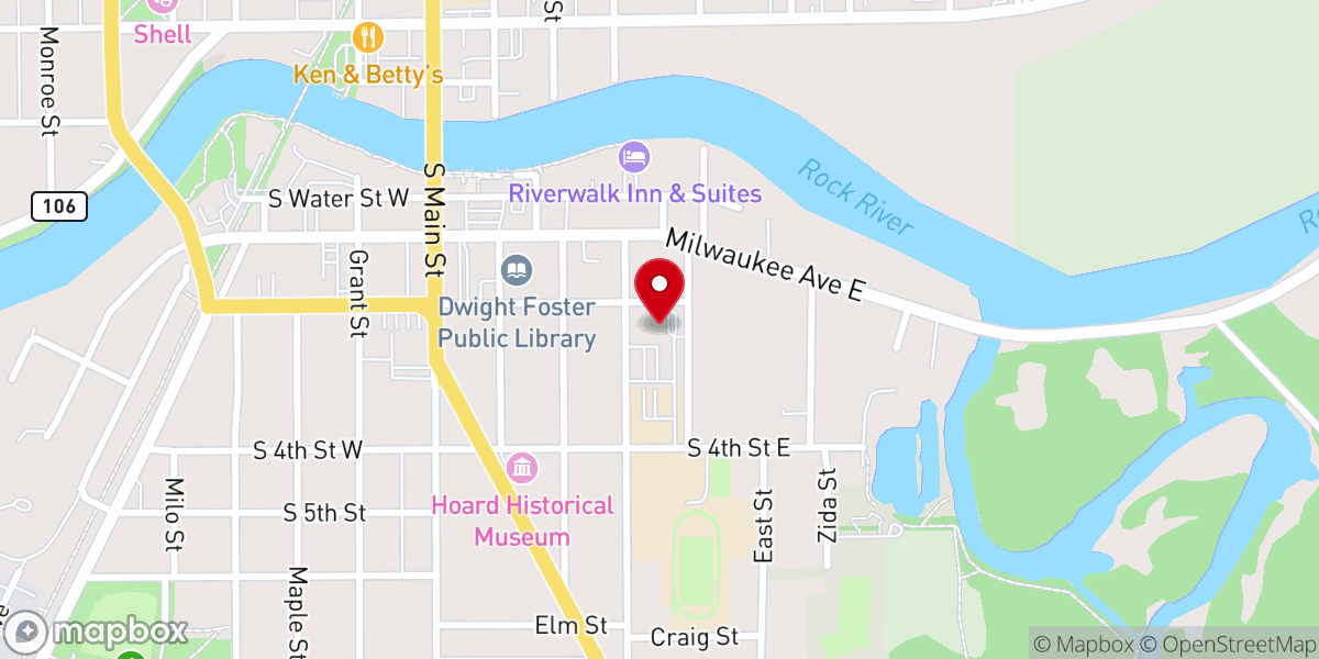 Map showing location of St. Paul's Evangelical Lutheran Church and School