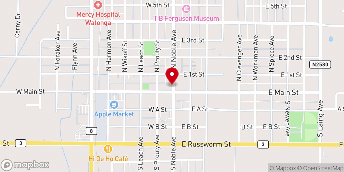 Map showing location of Bride of Christ Fellowship