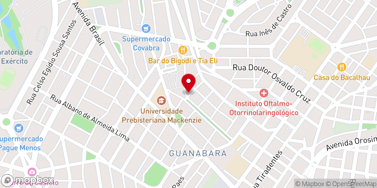 Map showing location of Zion Church Campinas
