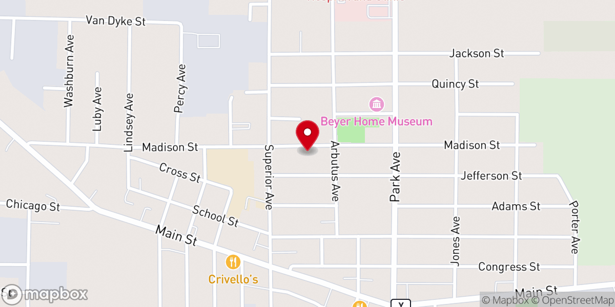 Map showing location of Glory House