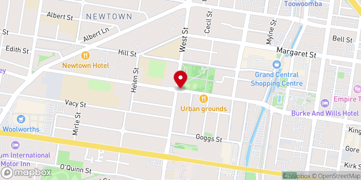 Map showing location of St Luke's Anglican Church