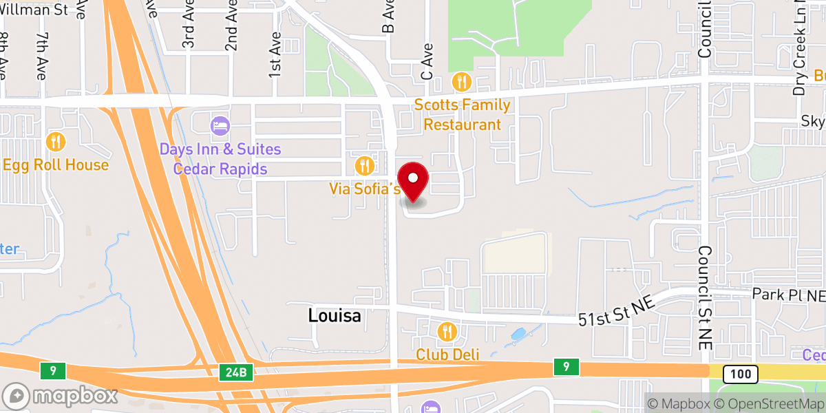 Map showing location of Iglesia De Restauración Internacional